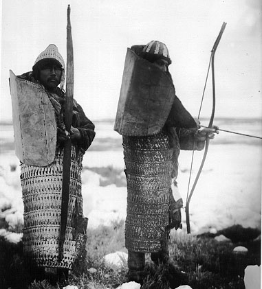 Koryaks modeling traditional iron armor.